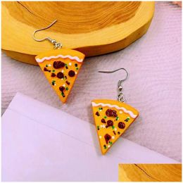 Dangle Chandelier Earrings Cute Fashion Mini Pizza Girls Party Jewelry Drop Delivery Dhaxd