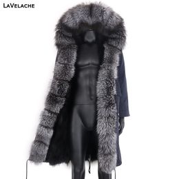 Men's Down Parkas Men Real Fur Coat Winter Jacket Man X-Long Parka Waterproof Outerwear Natural Fur Collar Thick Warm Streetwear Russian 230927