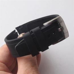 Watch Bands Arrival Fashion Watchband Curved End Soft Rubber Silicone Fit Brand Mens Watches Waterproof Strap For Sport 18 20 22mm299U