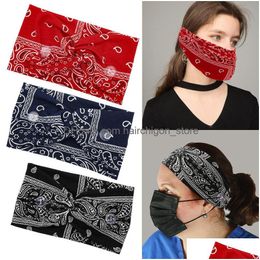 Hair Accessories Face Earloop Hairband Mask Ear Buckle Elastic Headband Lanyard Holder Sports With Button Bandanas Drop Delivery Prod Dhiqt