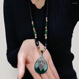 Pendant Necklaces Droplet Autumn/Winter Sweater Chain Women's Long Necklace Simple Clothing Versatile Fashion