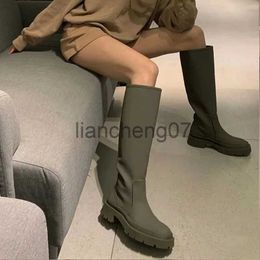 Boots Women Long Boots Autumn Winter Knee High Boots Fashion Shoes Female Footwear Thigh High Boots Leather Knee-High Motorcycle Boots x0928