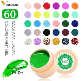 Nail Polish Venalisa Painting Gel 60 colors 5ml Professional Nail Paint Color Gel Polish For Nail Art UV Gel Lacquer Gel Varnish 230927