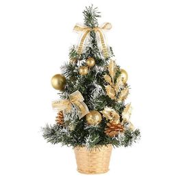 40cm Holiday Art Craft el Festival Simulation Party Po Prop Mini Christmas Tree Home Decor Desktop Ornaments Gift PVC307N