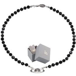 Saturn Black Crystal Single Layer Full Diamond Necklace Punk Dark Style Collarbone Chain Can Be Worn by Men and Women with box309c