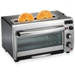 Electric Ovens 2-in-1 Countertop Toaster Oven And Long Slot 2 Slice 60 Minute Timer Automatic Shut Off Shade Selector Appliances