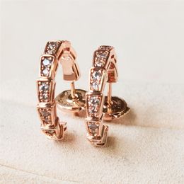 S925 silver hook drop earring with all diamond in 18k rose and Gold color plated for women wedding jewelry gift have box PS4490279x