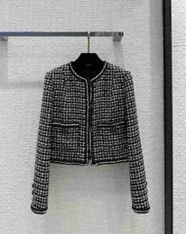 jackets womens women vintage designer tweed blazer jacket coat female milan runway dress causal long sleeve tops clothing suit BLDP