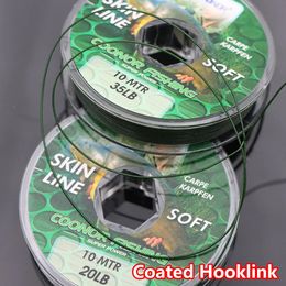 Braid Line 10m Carp Fishing Line Coated Braided Hooklink Fishing Hair Rig Sinking Line For Carp Coarse Fishing Accessories Tackle Wire 230927