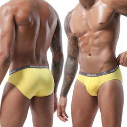 Underpants Trendy Men Briefs Low Waist Inside Wearing Modal Seamless Alphabet Underwear