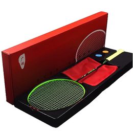 Badminton Rackets Ultralight 10U 52G Fur Carbon Fibre Strung Professional Racquet 2230LBS G5 Trainning Racket Bags Adult 230927