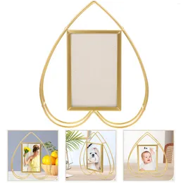 Frames Po Frame Desktop Ornament Tabletop Vintage Heart-shaped Festival Metal Cool Picture Home Office Decor