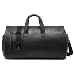 Duffel Bags Men's Retro Leather Travel Bag First Layer Cowhide Large-capacity Business Trip Handbag Shoulder Messenger Vip