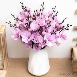 Christmas Decorations Silk Artificial Orchid Flowers Autumn Butterfly Flower Wedding Home Living Decoration Room Plants Bouquet Christmas White R230928