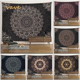Tapestries Indian Mandala Tapestry Flower Wall Hanging Boho Hippie Cloth Fabric Large Interior Bedroom Dorm Room Decor Aesthetic 230928