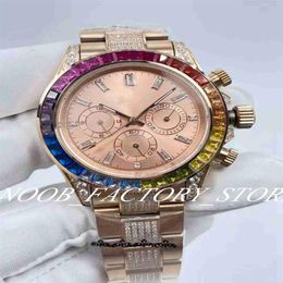 Men Watches Factory Diamond Dial Classic 40 mm 2813 Automatic Movement no Chronograph Features Diamond Strap Christmas Gift O229p