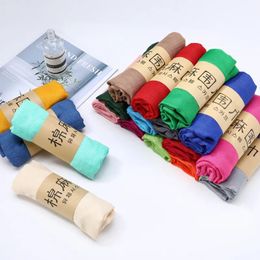 Bandanas Durag 10 PCSlot fall and winter of pure color candy scarf female literary shawl gift wholesale monochromatic joker 230928