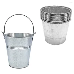 Take Out Containers Barbecue Oil Drum BBQ Barrel Disposable Foil Liner Grease Fittings Collector Grill Drip Bucket Iron Container Topper