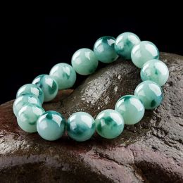 loating Flower Beads Bracelets White Natural Amulet Charms Emerald Fashion Jewellery Carved