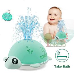 Baby Bath Toys Baby Bath Toys Spray Water Shower Swim Pool Bathing Toys for Kids Electric Turtle Bath Ball with LED Light Baby Toys 1 2 3 Year 230928