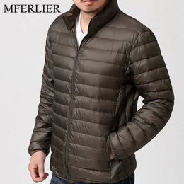 Mens Down Parkas Winter jackets men 5XL 6XL 7XL 8XL 9XL Bust 155cm cotton Loose 5 Colours 230927