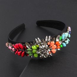 Shourouk Colorful Luxury Rhinestone Crystal Headband Vintage Headpiece Prom Party Wedding Ladies 938 Hair Clips & Barrettes213P