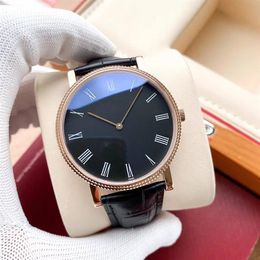 leather watches men's automatic mechanical watch luxurious waterproof ultra-thin large dial classic business187z