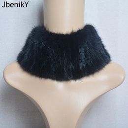 Scarve Winter Luxury Real Mink Fur Scarf Fashion Warm Knitted Genuine Headband Natural Scarves Retail Wholesale 230928