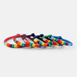 Tennis 10 Pcs lot Multicolor Gry Bracelet Rasta Silk Cord Twine FriendShip258h