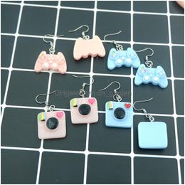 Stick Kawaii Camera Game Controller Earrings Earring Costume Trendy Style Woman Girl Jewellery Drop Dangle Delivery Smt3V