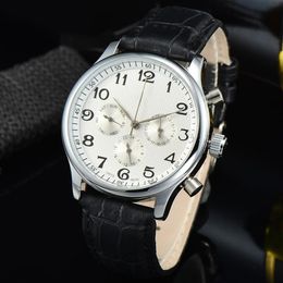 Automatic movement mechanical watch for men all dial work clear back mens watches stainless steel strap functional wristwatch auto333q
