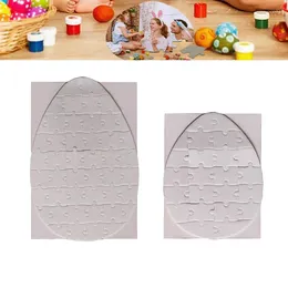 Party Favour 10Pcs Sublimation Blank Egg Easter Puzzle Jigsaw Toys Personalised Customised Po Transfer DIY Craft Favours