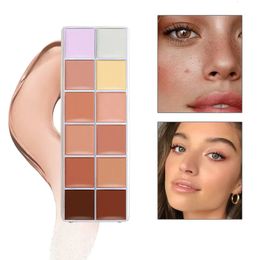 Concealer VERONNI Face Contour 12 Colours Palette Cosmetics Cover Foundation Brightener Makeup Full for Women 230927