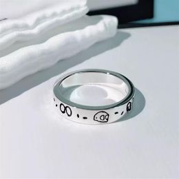 skull Street titanium steel Band ring fashion couple party wedding men and women Jewellery punk rings gift with box323a