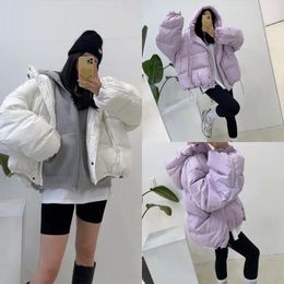 Women's Down Korean Baggy Large Size Internet Celebrity Fashion Age-reducing Drawstring Hood Warm Cotton Dress For Women