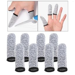Knives 8x HPPE Finger Cots Cut Resistant Sleeves Caps Covers For Thumb