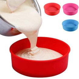 Baking Moulds 4/ 6/8/10/12 Inch Round Shape Cake Silicone Mould Bread Pan Mold Muffin Cupcake Pans Accessories