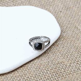 Black wedding Inlaid 18k Love ring sliver gold Luxury Women Fashion rings designer Engagement Jewellery Onyx CZ Banquet Accessories298C