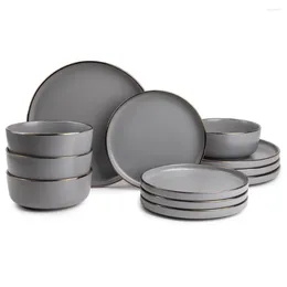 Plates Dinnerware Ava Stoare 12 Piece Set Sets For Home Plate Dishes And