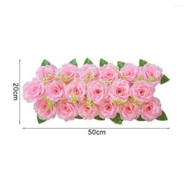 Decorative Flowers Beautiful Realistic Looking Multiple Layers Petal Artificial Rose Flower Row DIY Wedding T Stage Decoration