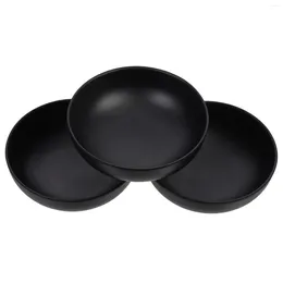 Dinnerware Sets 3 Pcs Black Frosted Small Bowl Mini Condiment Dishes Sauce Storage Bowls Japanese Rice Home Plastic Soup Kitchen Soy