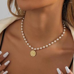 Pendant Necklaces Small And Exquisite Imitation Pearl Necklace For Women Fashion Versatile Ladies Choker Clavicle Chain Jewellery Wholesale