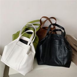 Waist Bags Simple Large Soft Shopper Tote For Women Vintage Designer Big Work Shoulder Bag PU Leather Ladies Handbags