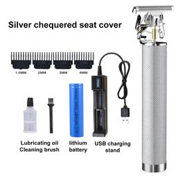 Clippers Trimmers Professional Electric Hair Cutting Machine Vintage T9 Clipper USB Rechargeable Man Shaver Trimmer For Men's Barber Gift 230928