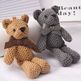 Plush Dolls 15CM Bear Stuffed Plush Toys Baby Cute Dress Key pendant Pendant Dolls Gifts Birthday Wedding Party Decor 1pcs 230928