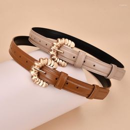Belts Ms Luxurious Style Belt Contracted Waist Real Cowhide Joker Lady's