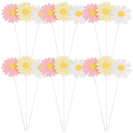 Cake Tools 30 Pcs Daisy Cupcake Toppers Flower Topper Picks Birthday Decoration