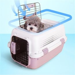 Переноски для кошек 2023 Воздушный короб для домашних животных с просветом Портативная автомобильная клетка Поднос для туалета для собак Путешествие
