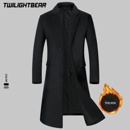 Men's Wool Blends High Quality Coat Plus Size Long Overcoat Winter Jacket Thicken Parka Men Clothing Casaco Masculino BY1810 230928