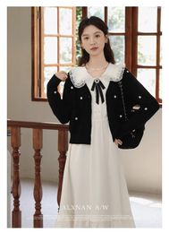 Casual Dresses Korean Style French Temperament Mini One Piece Dress Women Y2k Harajuku Long Sleeve Elegant Autumn